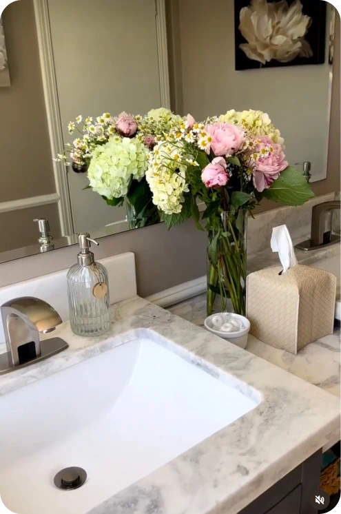 Luxury restroom trailer setup at outdoor event